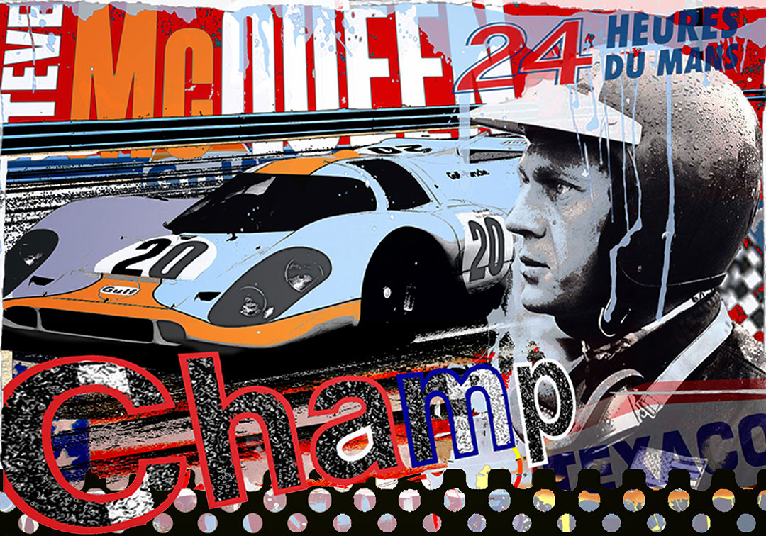burkhard lohren - racing legends - champ - 70 x 100 cm