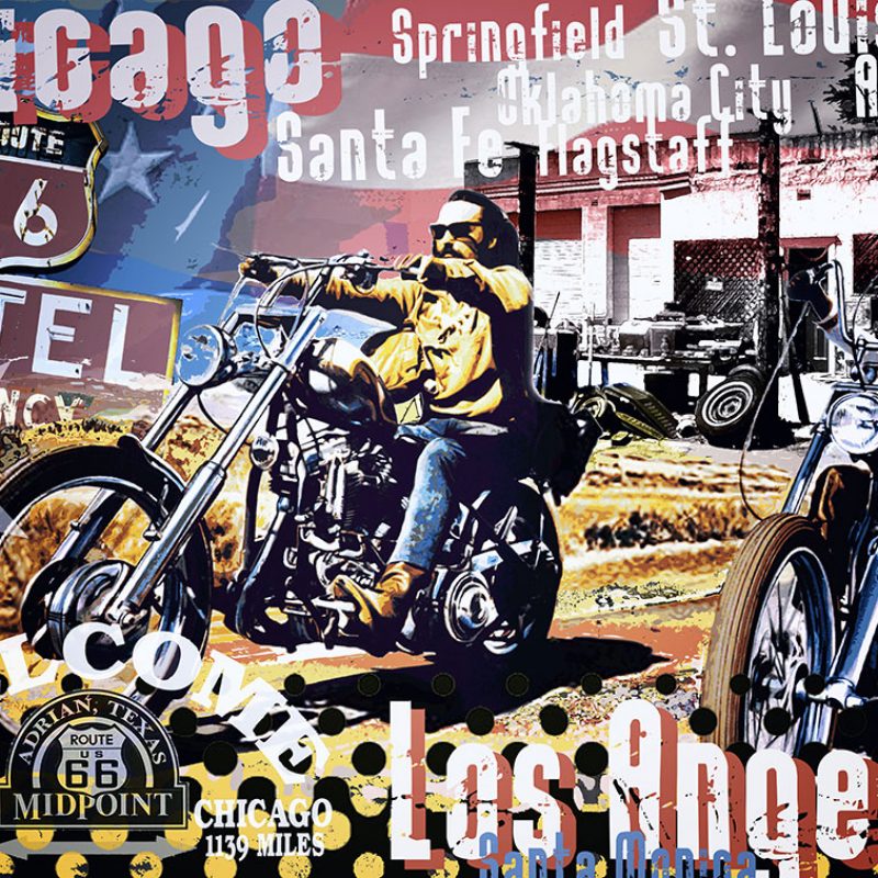 burkhard lohren – route 66 – easy rider – 50 x 70 cm