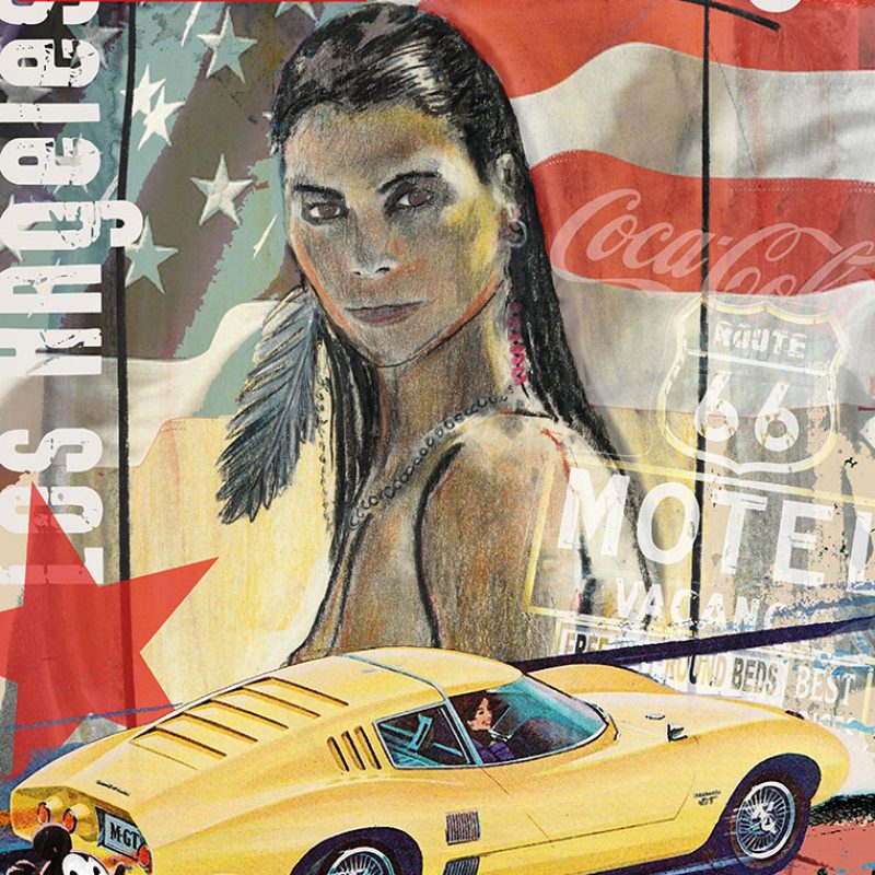 burkhard lohren – route 66 – indian girl – 35 x 50 cm