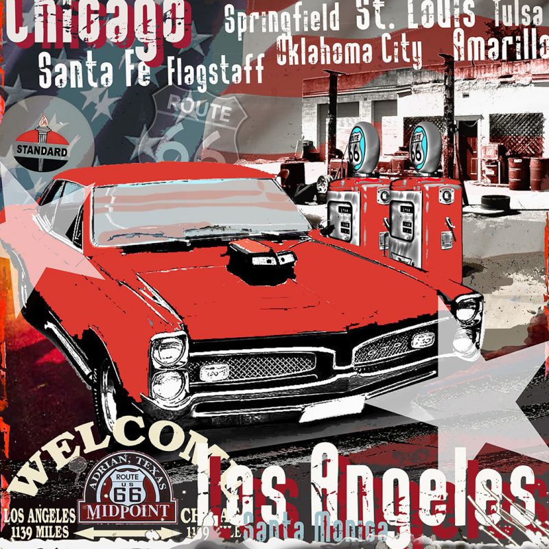 burkhard lohren – route 66 – pontiac gto vol 1 – 70 x 70 cm