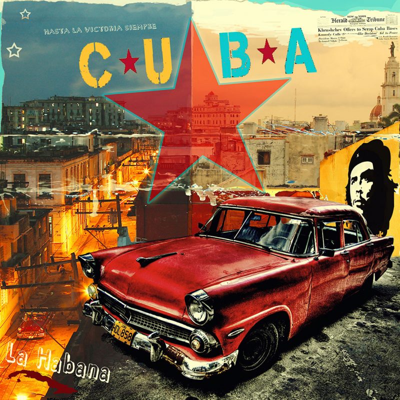 burkhard lohren – cubano style – la habana night and day – 100 x 100 cm