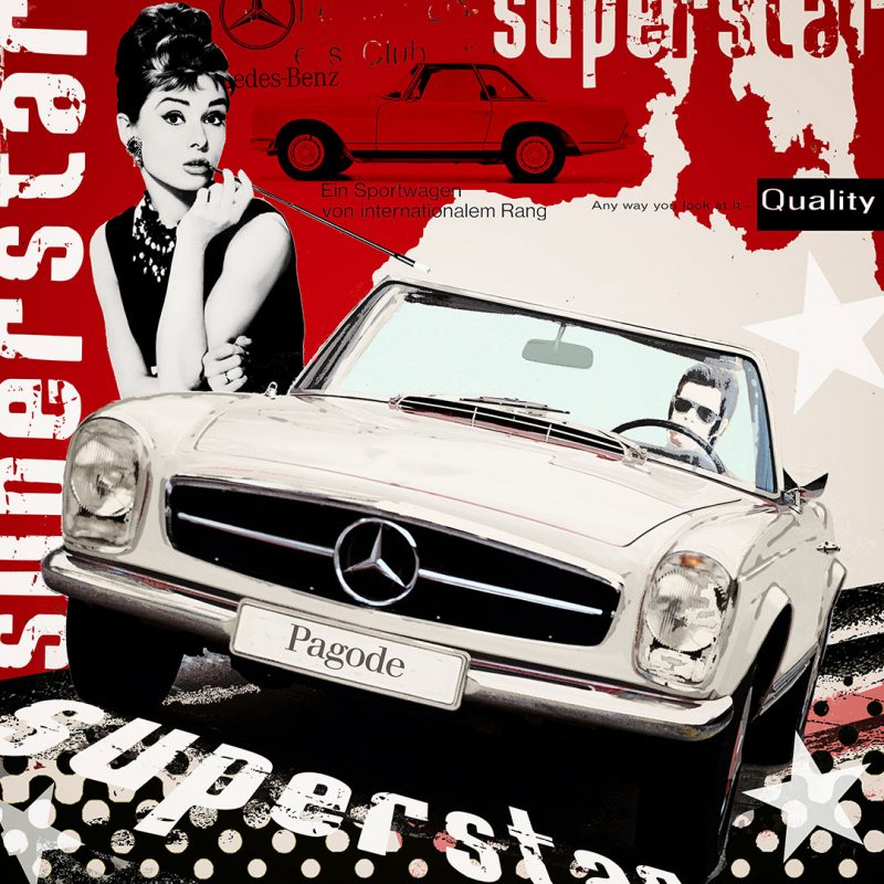 burkhard lohren – dream cars – superstar – 100 x 100 cm