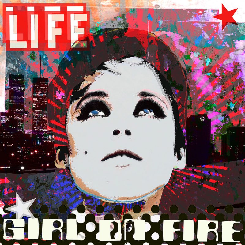 burkhard lohren – fashion and models – girl on fire – 100 x 100 cm