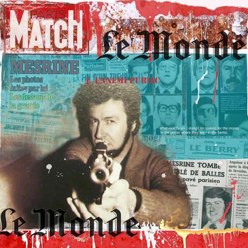 burkhard lohren – wanted – l´enemie public – 100 x 100 cm