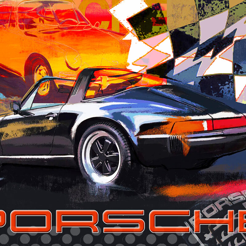 porsche-art-_–40-x-30-_-nr-3-_-2023 _ druck auf acrylglas _ unikat