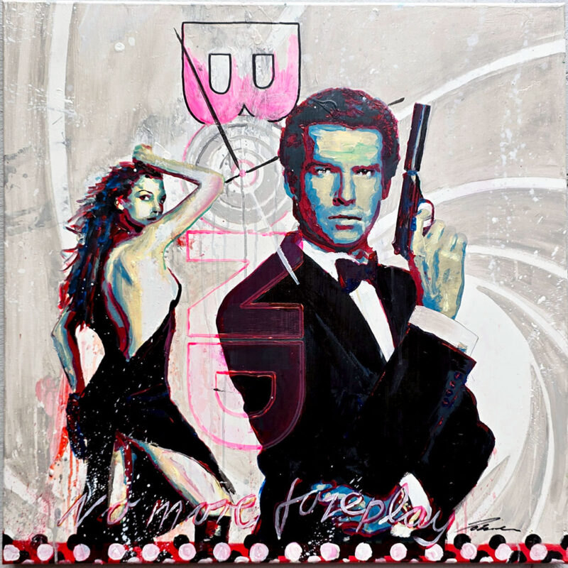 no more foreplay _ pink _ 70 x 70 cm