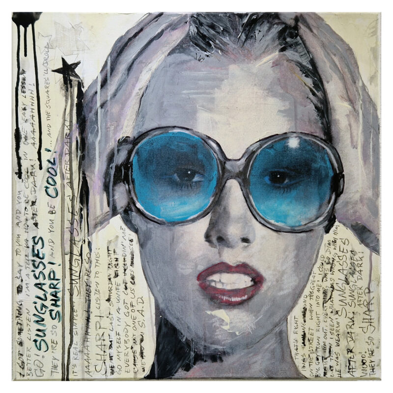 sunglasses after dark _ 50 x 50 cm